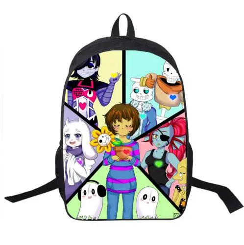 Рюкзак с принтом «Undertale» для мальчиков и девочек, школьные сумки для молодых мужчин и женщин, повседневный рюкзак, детский рюкзак, рюкзаки на плечо, подарочная сумка - Цвет: 21
