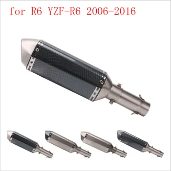 

For R6 Motorcycle Exhaust System Slip on YZF R6 Exhaust Pipe Middle Mid Connect Link Tube for YZF R6 2006-2016