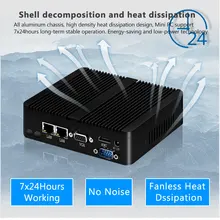 BEBEPC Mini PC fansız Intel Celeron J1900 N2830 çift LAN Windows 10 N2930 4 çekirdekli endüstriyel Mini bilgisayar 2 * COM WiFi VGA HTPC