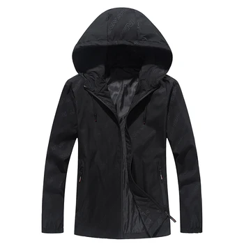 

8XL Large 9XL Size7xl 10xl Men Outdoor Casual Coat Windbreaker Autumn Hooded Jacket Manteau Homme
