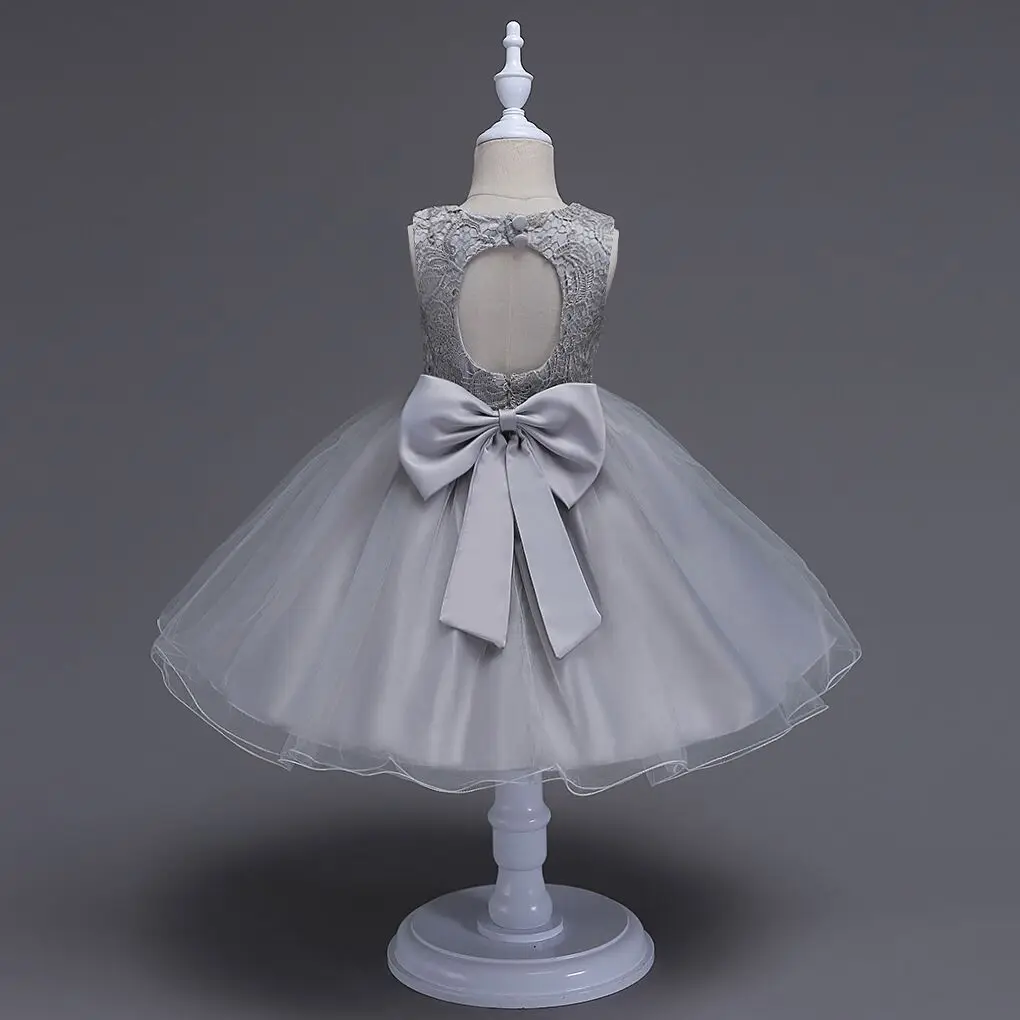 Hot Selling GIRL'S Gown Dress Children Wedding Dress Big Butterfly Princess Dress Piano Costume