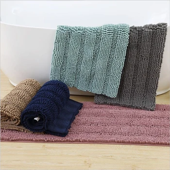

Short Pile Thick Chenille Bathroom Carpet Long Strip Door Mat Bathroom Absorbent Non-slip Mat Bathroom Bedroom Carpet
