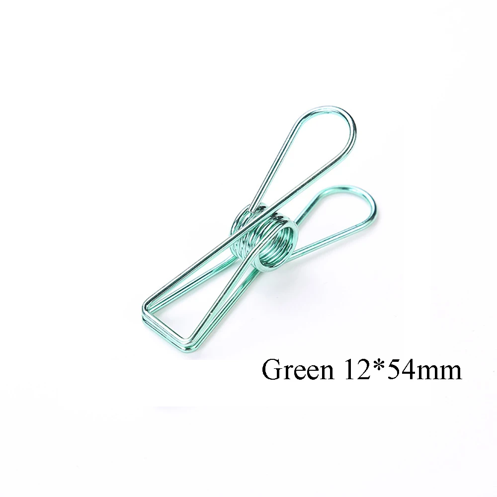 54mm green 3 шт./компл. заметки письмо Бумага мобильный телефон рыбий металлический зажим зажимы для студийной съемки в стиле ретро Книга для хранения школьные канцелярские принадлежности - Цвет: 54mm green