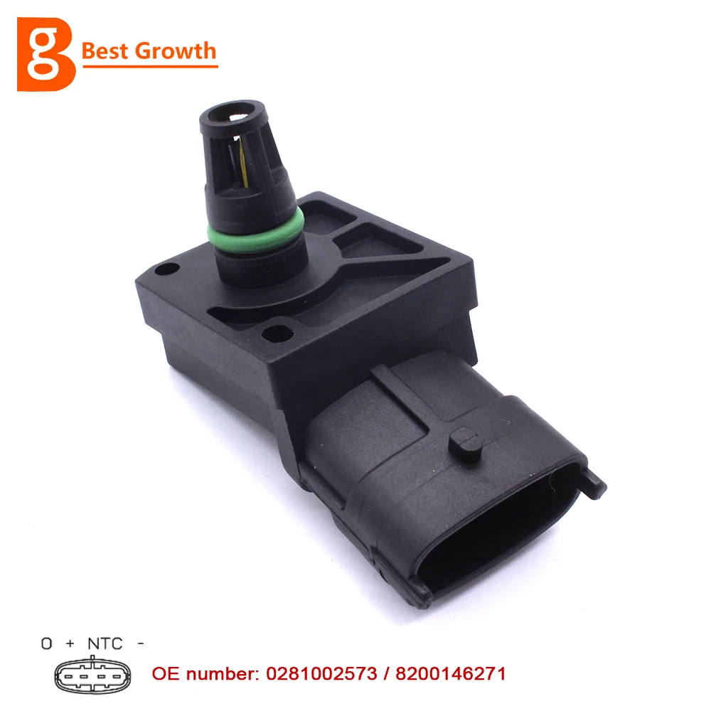 

Intake Pressure MAP Sensor 8200194432 0281002573 For Renault Master 2.2 Clio Grand Scenic Modus Megane ruian BG001Y172
