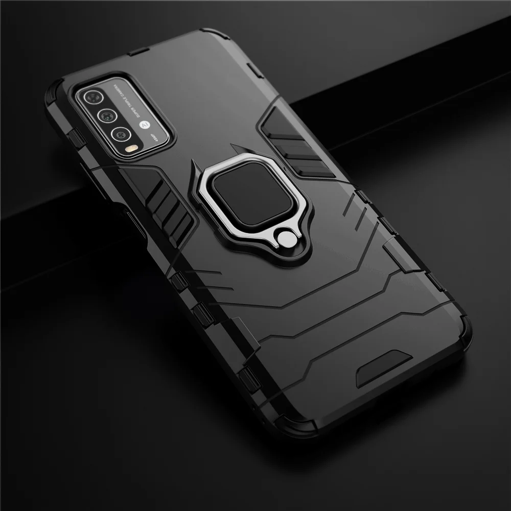 Shockproof Armor Case for Xiaomi Redmi 9T Redmi 10 Prime 10C K50 40 Ring Stand Cover for Xiaomi Redmi 9T Redmi9t J19S M2010J19SG floating waterproof phone case