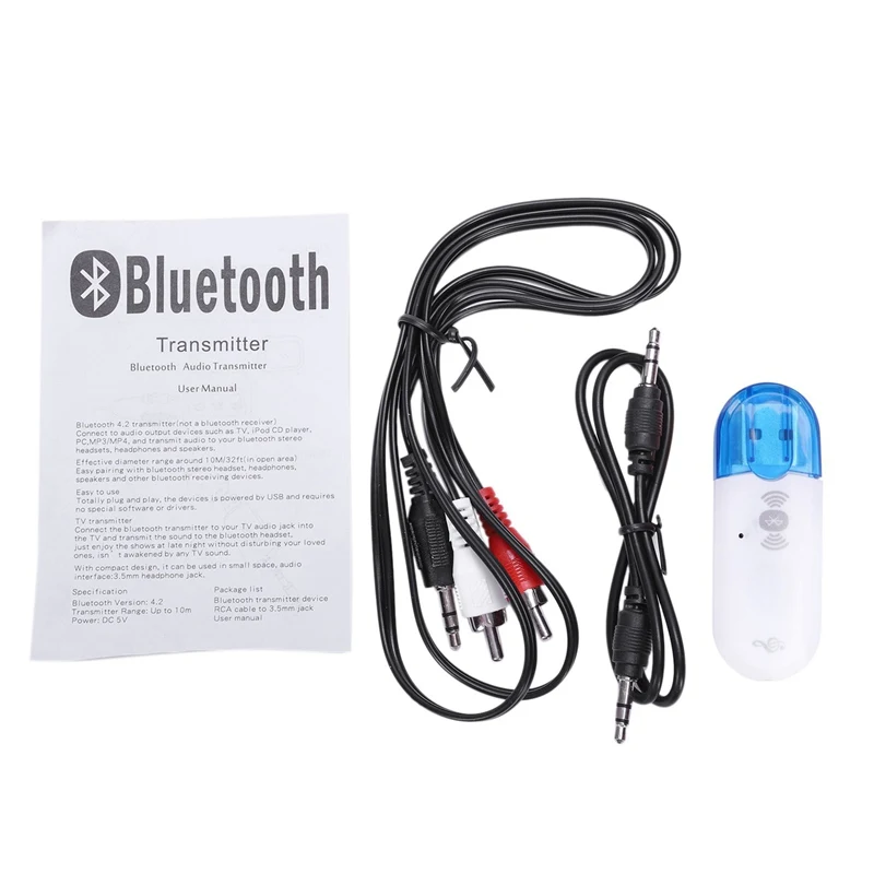Bt11 2,4 Мбит/с беспроводной адаптер Bluetooth 4,2+ Edr аудио приемник передатчик 3,5 мм Bluetooth адаптер для ТВ, компьютеров, телеприставка B