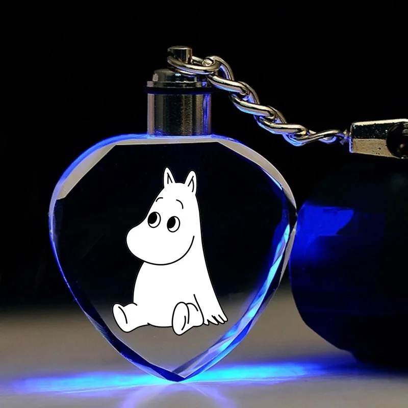 5 Аниме Snufkin Little My светодиодный брелок для ключей Snork maiden Милый Забавный красочный кристалл кулон мультфильм брелки porte clefs детская Подарочная игрушка - Цвет: 5