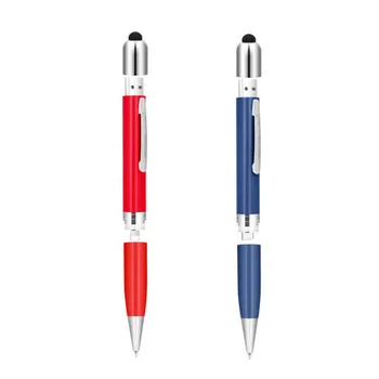 

Multi Function Capacitive Stylus Writing Pen USB Disk Power Bank For IPhone Type-C Micro-USB Red Blue Black Silver