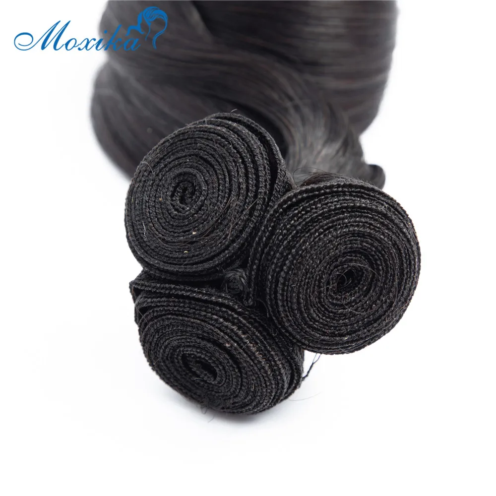 Moxika перуанские пряди для яиц с закрытием Remy натуральные кудрявые пучки волос с закрытием шнурка 4х4 натуральный цвет