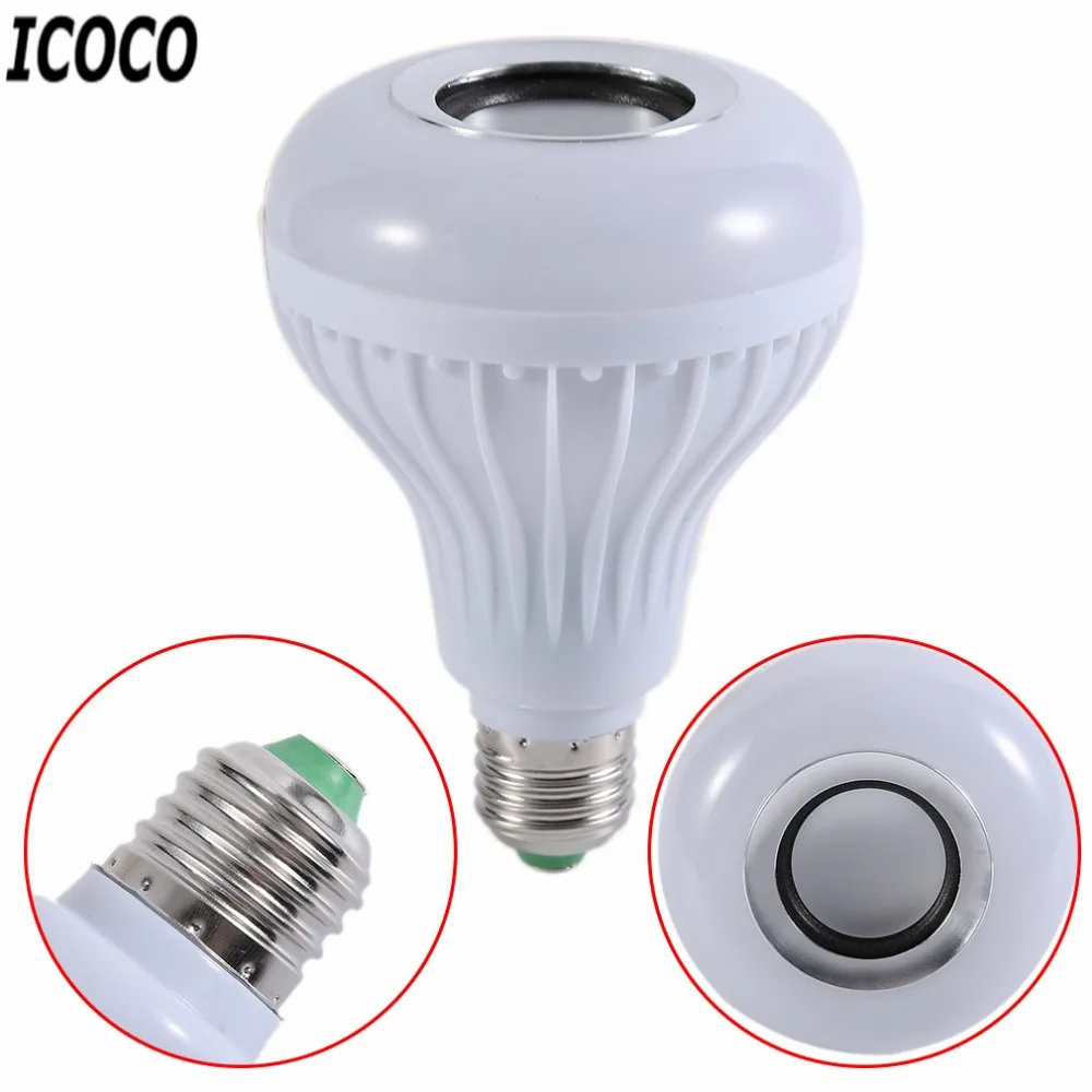 E27 Wireless Bluetooth Remote Control LED Music Bulb Mini Smart Audio Speaker Colorful Music Playing Lighting