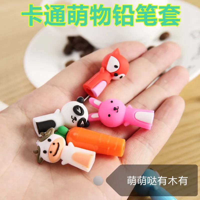 

Creative Variety of Pencil Cartoon Cute Animal Bear Pencil Cap Pencil Set Extender Rubber Doc Mcstuffins Pencil Erasers