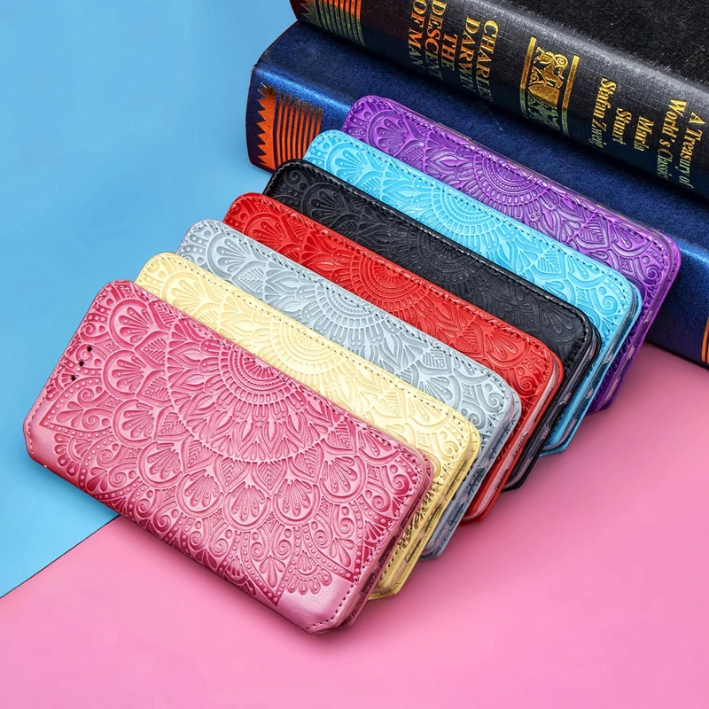 

10Pcs Flower Pattern PU Leather Flip Wallet Card Phone Cover Case for Moto G84 G54 5G G14 G23 G72 EDGE 40 NEO X40 E53