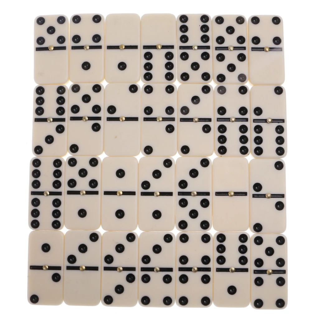 Double Six Dominoes Set of 28 Traditional Board Travel Game Toy Plastic Box
