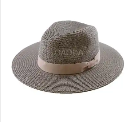 Weichunya Womens Mens Summer Jazz Fedora Hat Panama Hat Color : Khaki, Size : 56-58cm