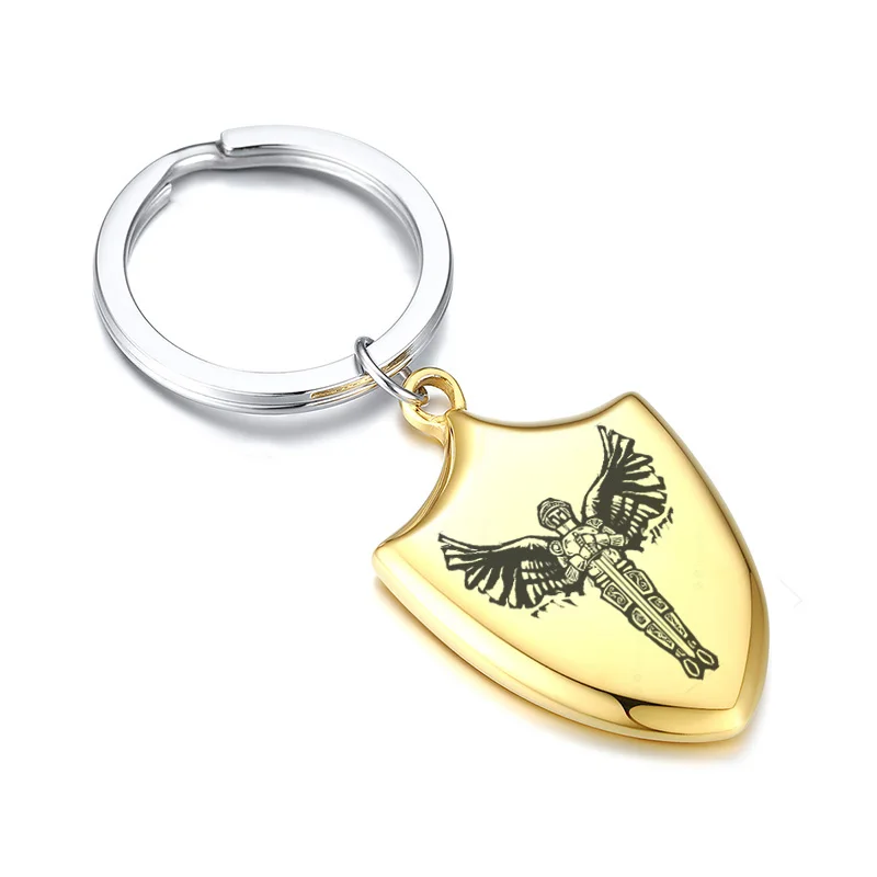 Houden het spoor fysiek Shield Vorm Saint Michael Sleutelhanger Ersonalized Graveren Aartsengel  Michael In Armor En Zwaard Sleutelhanger Sieraden|Customized Key Chains| -  AliExpress