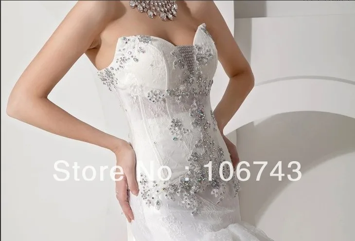 Новая мода невесты дизайн vestido Формальное Кристальное элегантное бальное платье съемное кружевное свадебное платье