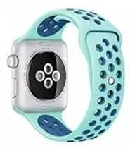 Высокое качество 42 мм, 38 мм, 40 мм, 44 мм, ремешок для iwatch, спортивный браслет для Apple Watch, ремешок, силиконовая серия 5, 4, 3, 2 и 1 - Цвет ремешка: green blue