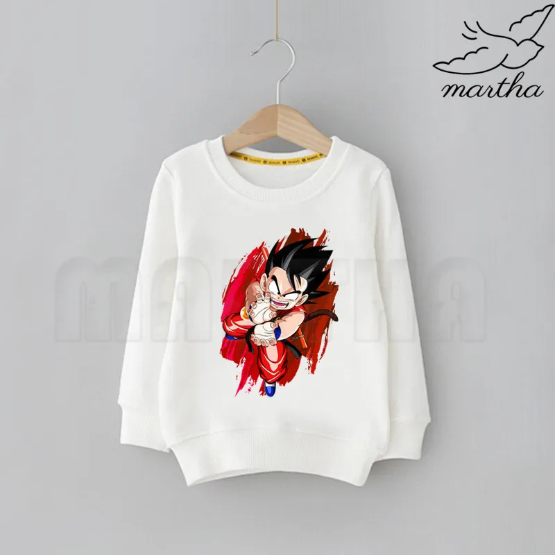 Новинка; детские толстовки с капюшоном с рисунком из мультфильма «Драконий жемчуг», «Гоку», «японское аниме»; Детский свитер для мальчиков; повседневные толстовки
