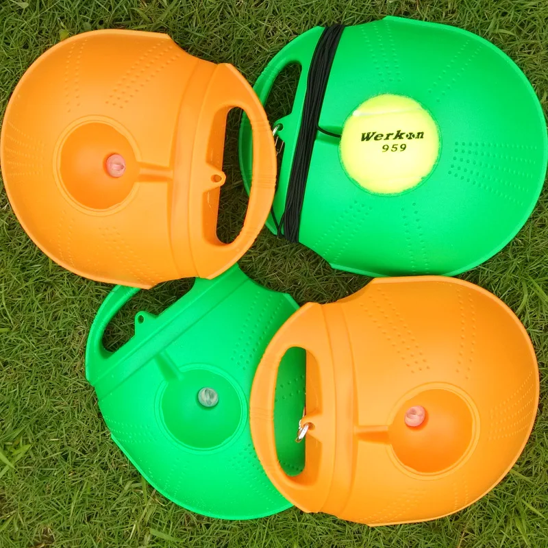

Single Person Tennis Trainer with Ball Tennis Training Base Golf Tee Tennis Training Simulator Tennis