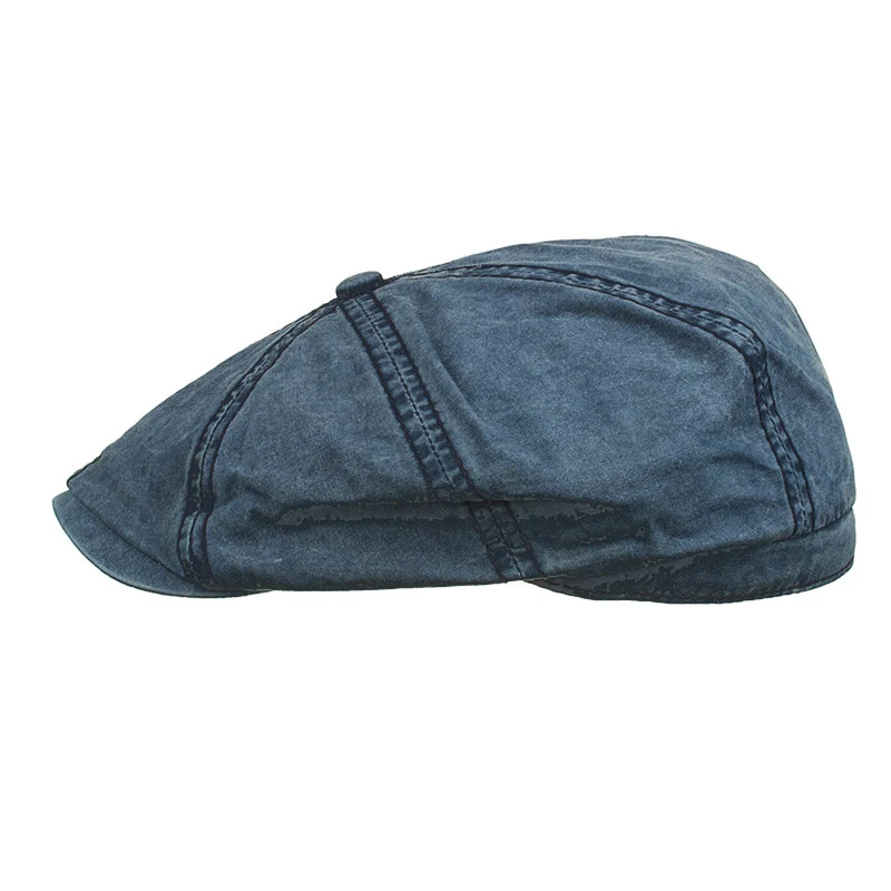 Painter Star Anise Denim Unisex Newsboy Hat - High-Quality Outdoor Berets
