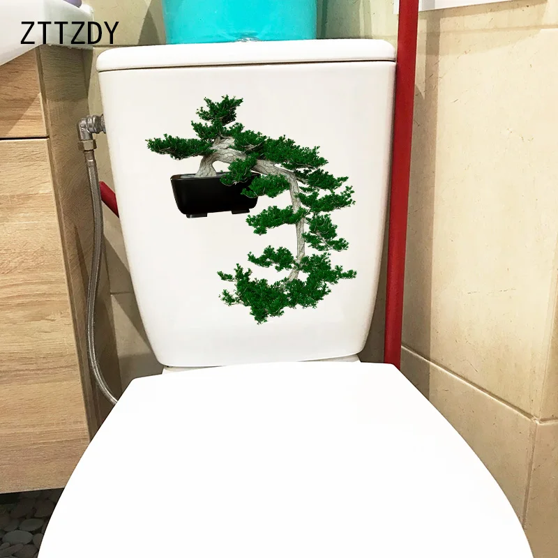 ZTTZDY 21 7 × 24 3 см творческий сосна бонсай дерево наклейки на стену аксессуары