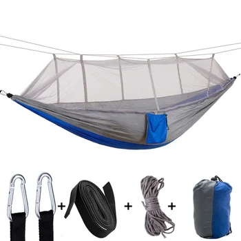 

Ultralight Hammock With Mosquito Net Hunting Swinging Hanging Chair Outdoor Camping Hammock Portable Double Person Sleeping Bed