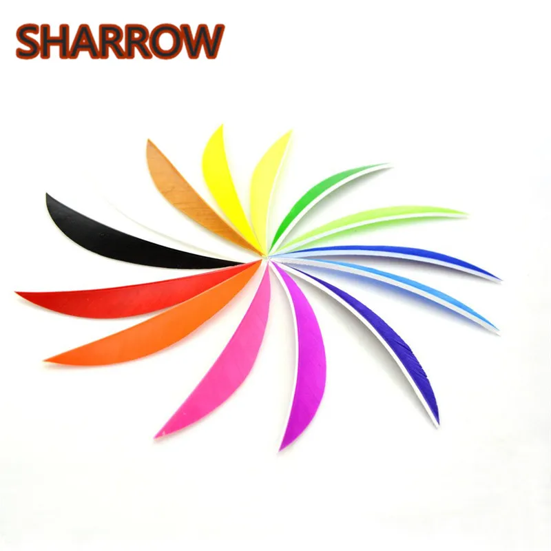 

50Pcs 5" Archery Handcraft Turkey Feather Left Wing Vanes Natural Fletching Arrow DIY Tool Outdoor Training Shooting Accessories