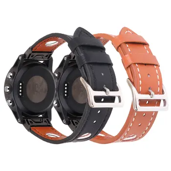 

Genuine Leather Watch Band For Garmin Fenix 5S 6S Pro 5 5X 6 6X Plus 3 HR Forerunner 945 935 Quick Release Strap Watchband Belt