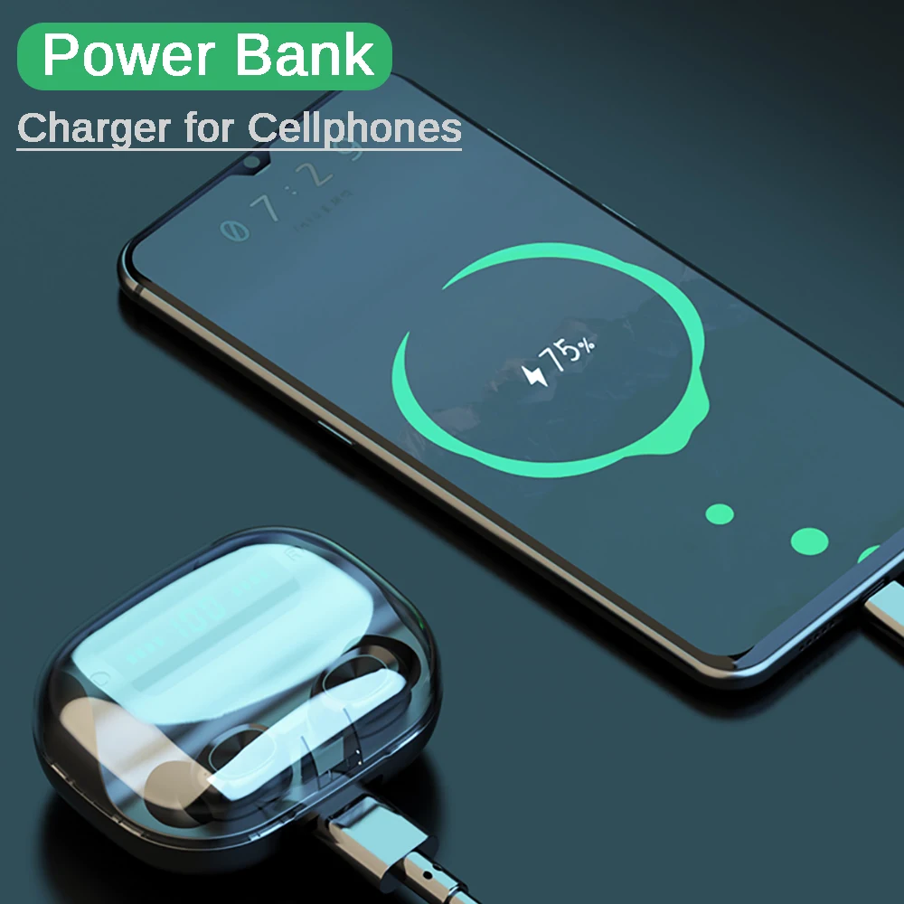 ПКК F10 наушники вкладыши TWS Bluetooth 5 0 сенсорный Управление IPX7 Водонепроницаемый 9D
