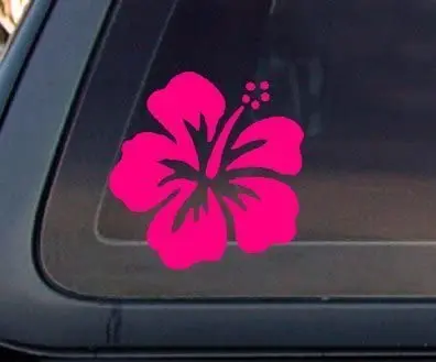 

DAWASARU Hibiscus ,Hawaii ,Cars, Trucks, Notebooks, Vinyl Decals | Pink | Lovely Decoration Creative Cars Sticker 10 X 11 Cm