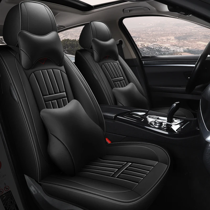 Full Coverage Eco leather auto seats covers PU Leather Car Seat Covers