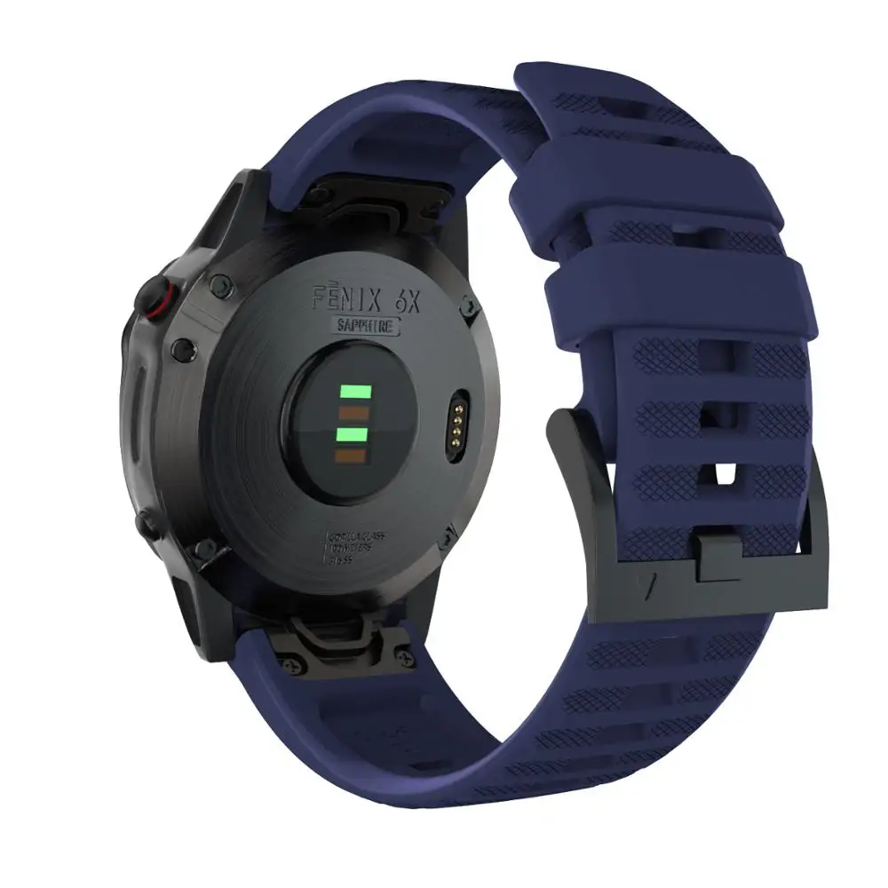 ตัวเลือกสินค้า สายนาฬิกาซิลิโคนสำหรับ Garmin Fenix 6X Pro 5X 7X 3HR ใส่สบาย ทนทาน