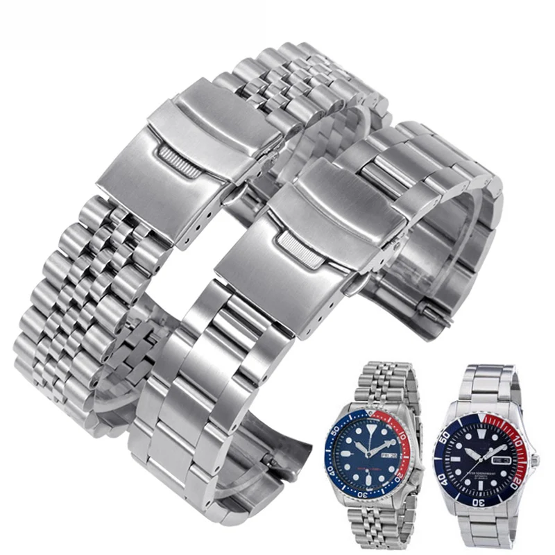 Часы-браслет для SEIKO 5 SRPD63K1 SKX007 009 175 173 однотонные Нержавеющая сталь часы цепи