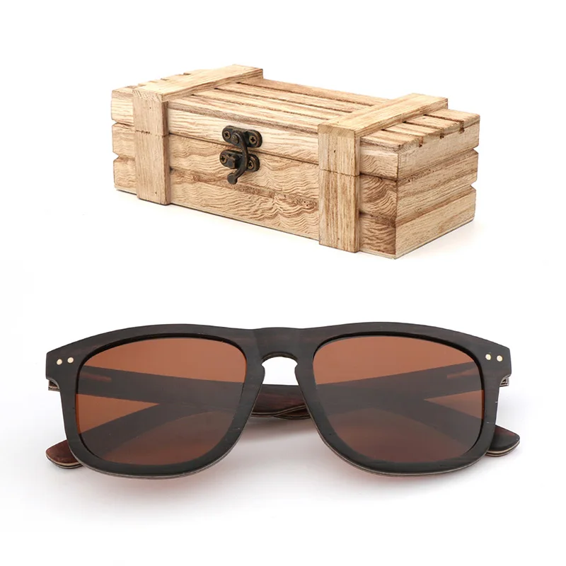 2wood box Солнцезащитные очки ручной работы из бамбукового дерева, винтажные мужские и женские солнцезащитные очки, деревянные, для путешествий, пляжа, брендовые, дизайнерские, поляризационные, UV400 - Lenses Color: 2wood box