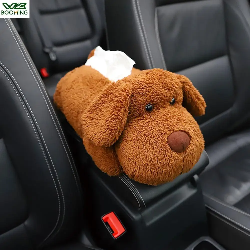 

WBBOOMING Universal Car Armrest Box Tissue Box Creative Cartoon Cute Tissue Box Holder Cover Car Interior Products Accessories