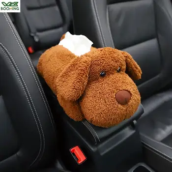 

WBBOOMING Universal Car Armrest Box Tissue Box Creative Cartoon Cute Tissue Box Holder Cover Car Interior Products Accessories