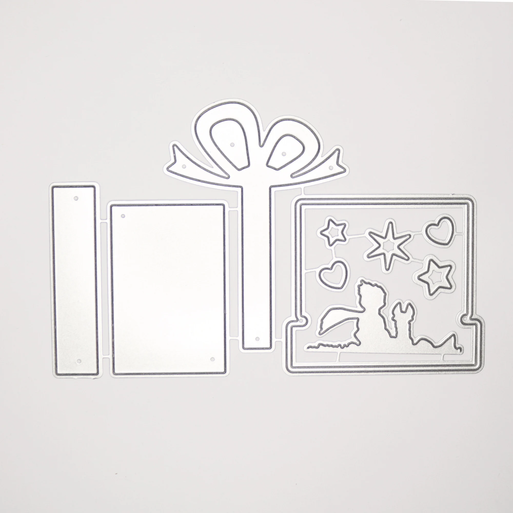Рождественский Подарочный пакет для резки металла формы для DIY скрапбукинга подарочная карта искусство Рождественский подарок-украшение шаблоны для коробок