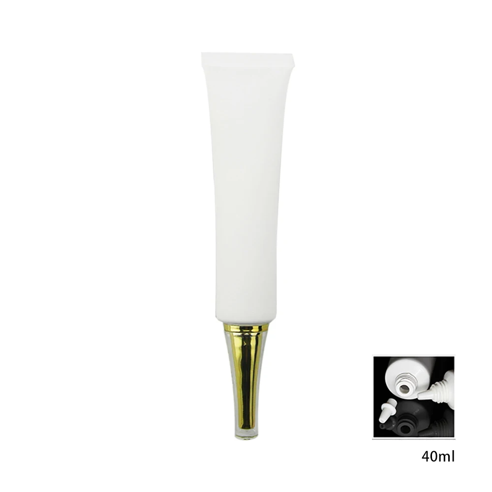 Empty 40g cream soft tube containers, 100pcs white eye cream cosmetic tube with cap