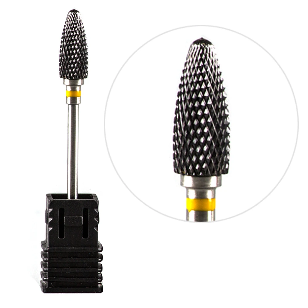 Feecy 3U Yellow XF Фрезы для ногтей фрезы для маникюра вращающиеся керамические фрезы для ногтей фрезы для маникюра и педикюра сверла биты-Аксессуары - Цвет: Feecy 3U Yellow XF