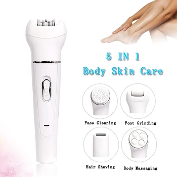 

5 In 1 Women Shaver Wool Device Electric Shaver Razor Women Epilator Shaving Lady's Shaver Callus Remover Facial Cleansing Brush