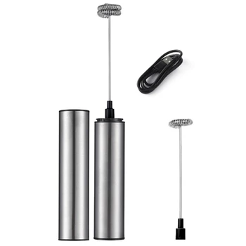 

USB Rechargeable Stainless Steel Milk Frother Multi-Function Machine Electric Milk Frother