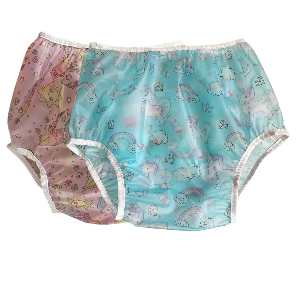 Adult Baby Pvc Diaper Pant ABDL Incontinece Pull-on TPU Plastic Pants Waterproof Briefs