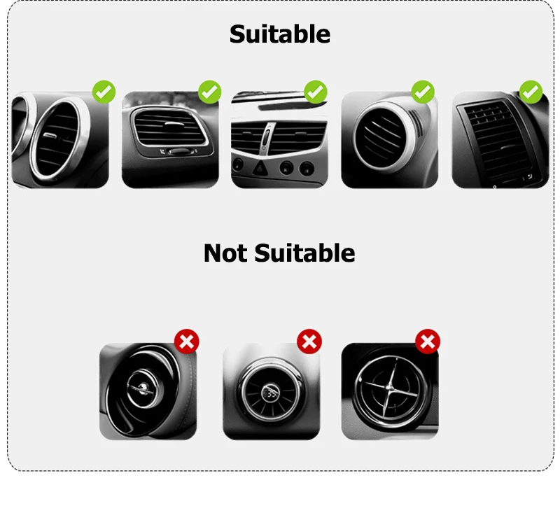 Автомобильный держатель для телефона, держатель на вентиляционное отверстие автомобиля, подставка без магнитного держателя для мобильного телефона, универсальная гравитационная поддержка смартфона