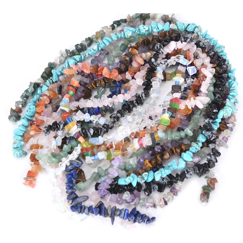 40cm Freeform Chip Natural Stone Beads Lapis Kyanite Opal Quartz For DIY Necklace Bracelet Jewelry Making Loose Fashion