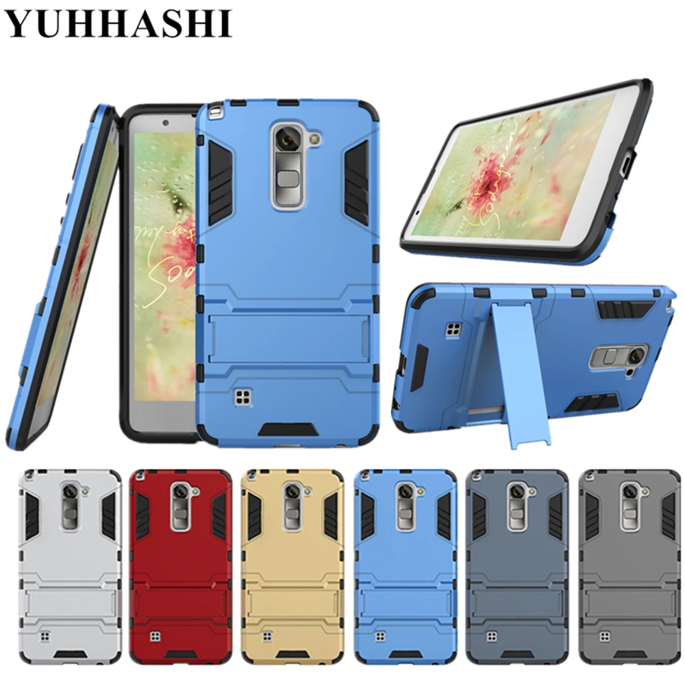 Защитный противоударный жесткий чехол yuhashi с подставкой для LG LS775, защитный чехол с держателем для задней панели телефона, чехол-Бампер для LG LS775