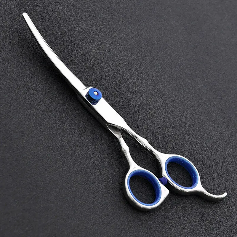 6" Stainless Steel Pet Dog Gromming Scissors Up Down Curved Shears Sharp Edge Animals Cat Hair Cutting Barber Cutting Tools Kit