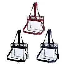 Модные прозрачные сумки, большая Вместительная женская сумка-тоут, пляжная сумка для покупок, органайзер для макияжа, сумка на плечо