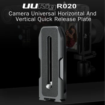 

UURIG R020 Universal Camera Quick Release Plate Horizontal Vertical Shooting for DSLR Camera Sport Camera Portable Accessories