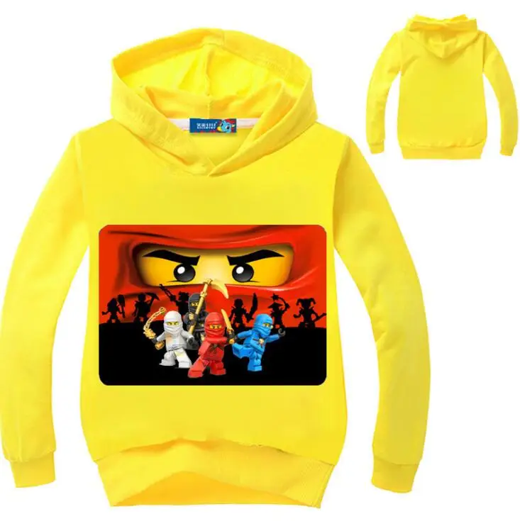  2-14Years Ninja Baby Girl Hoodie Boys Sweatshirt Ninjagoes Hoodies Kids Legoes Clothes Cartoon Clot