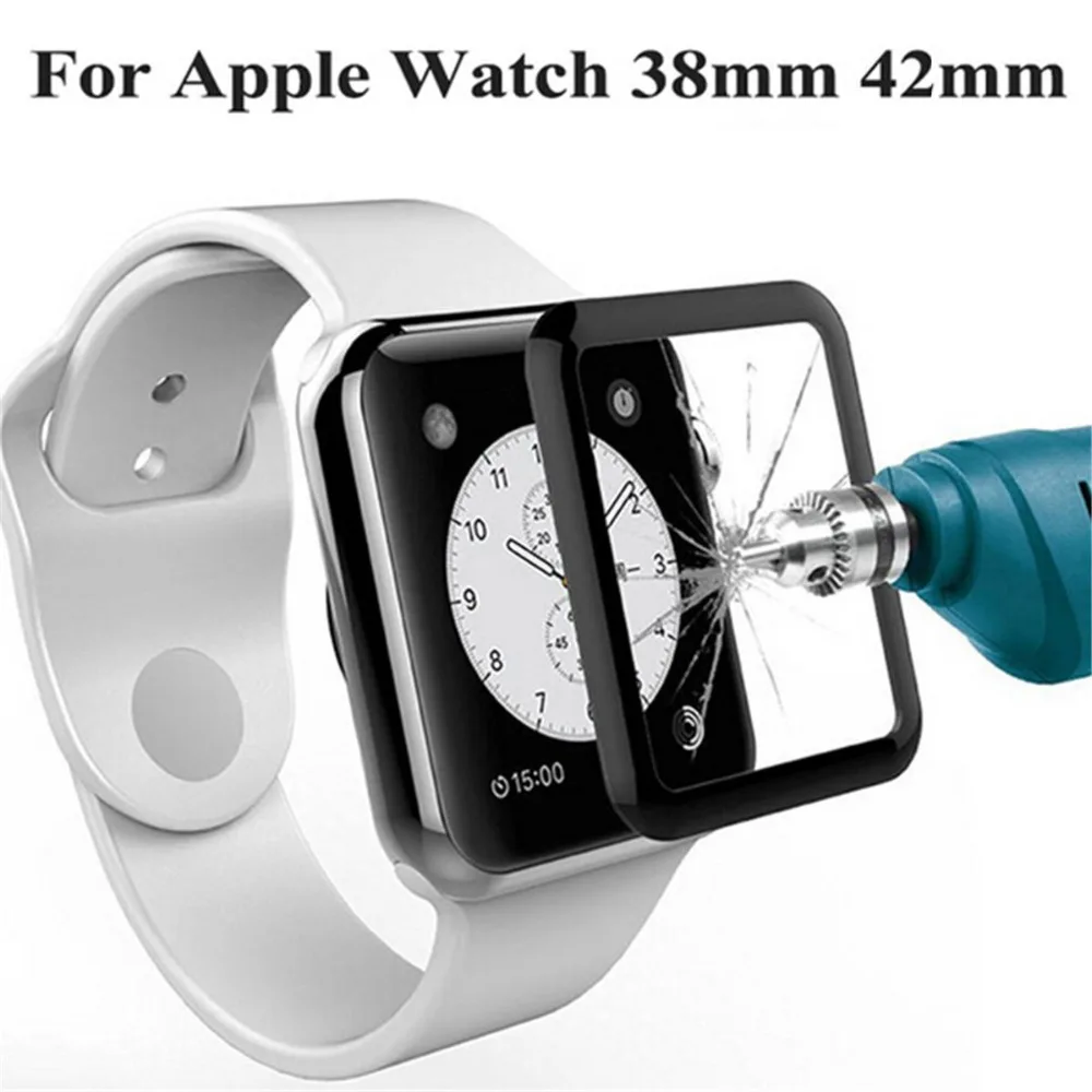 

3D Screen Protector Film For Apple Watch 38mm 42mm 9H Full Cover Tempered Glass for iWatc h Series 4 2 1 Fast delivery